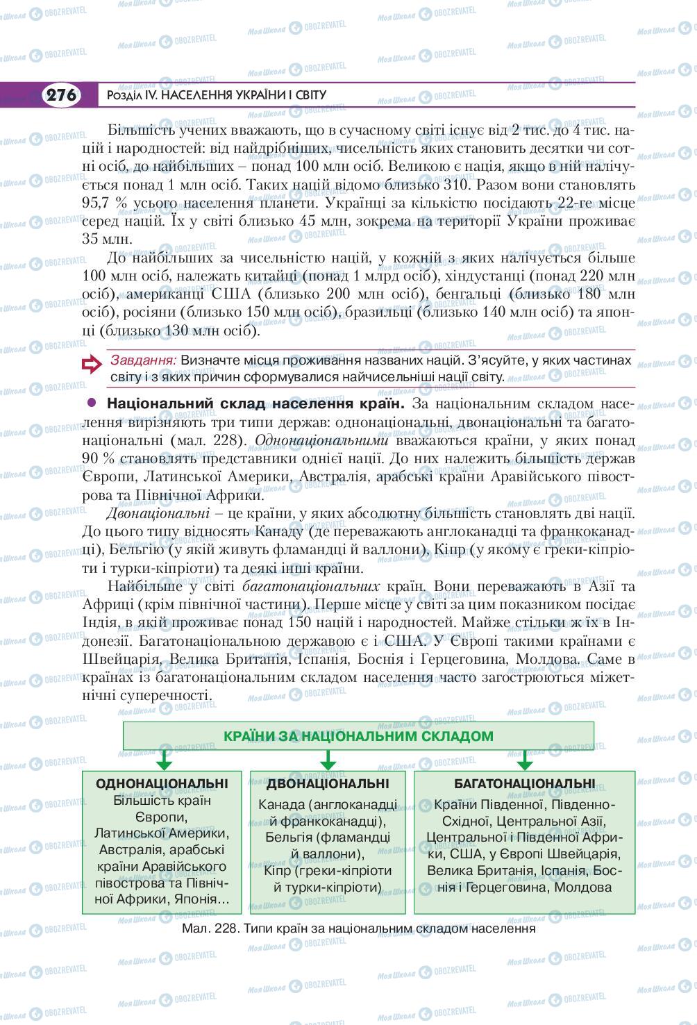 Підручники Географія 8 клас сторінка 276