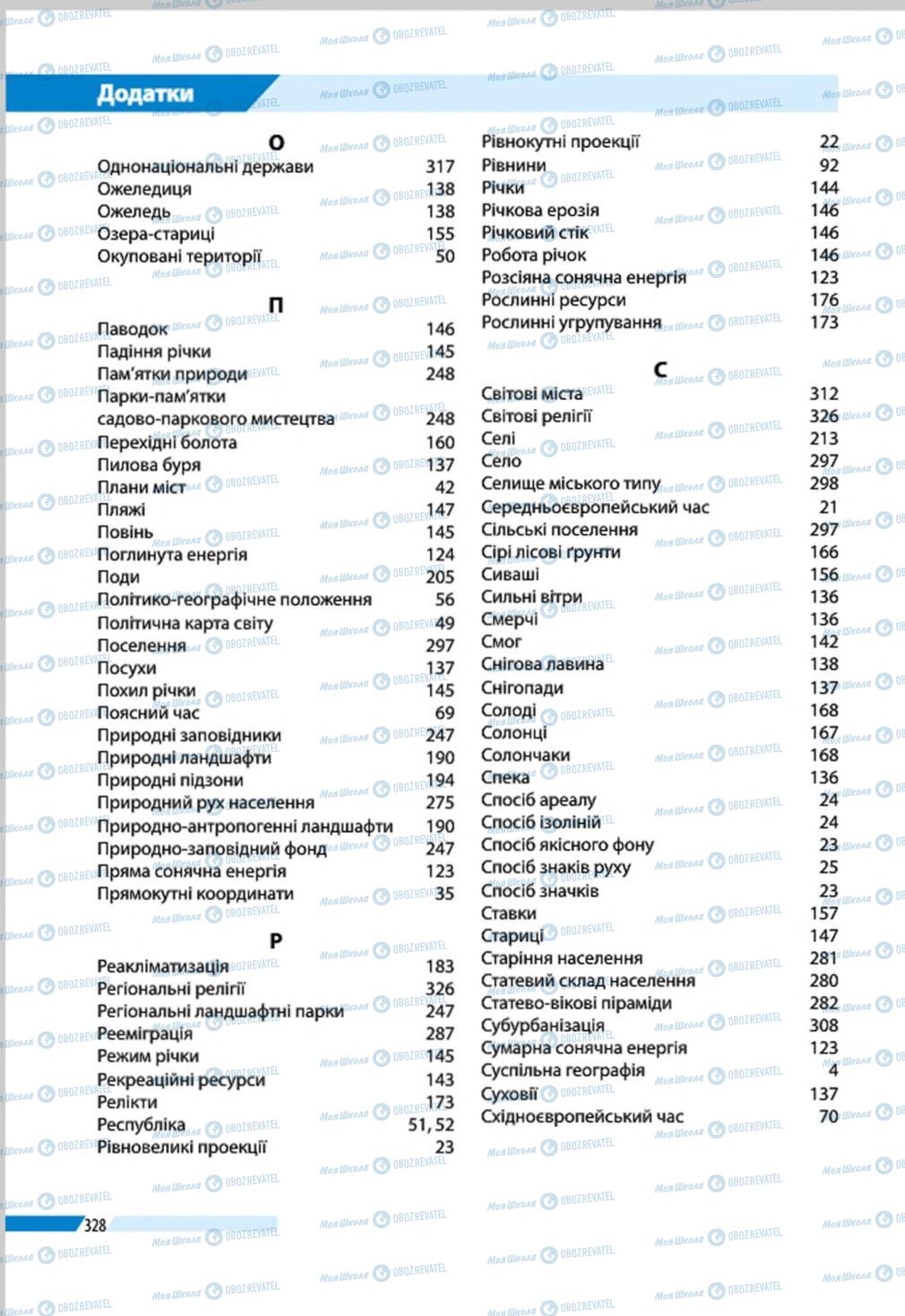 Підручники Географія 8 клас сторінка 328