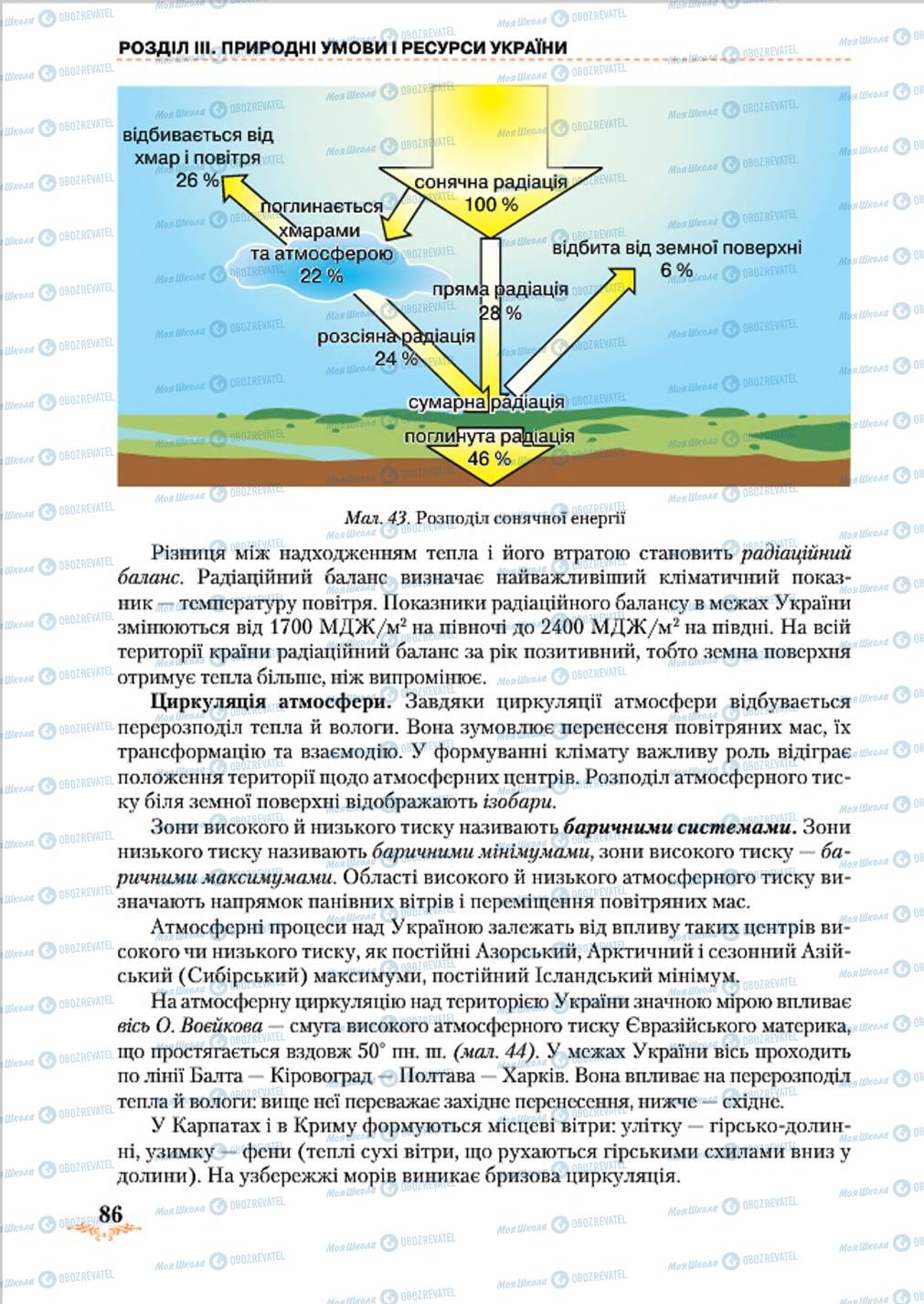 Підручники Географія 8 клас сторінка 86