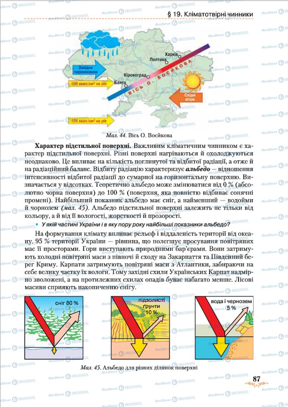 Підручники Географія 8 клас сторінка 87