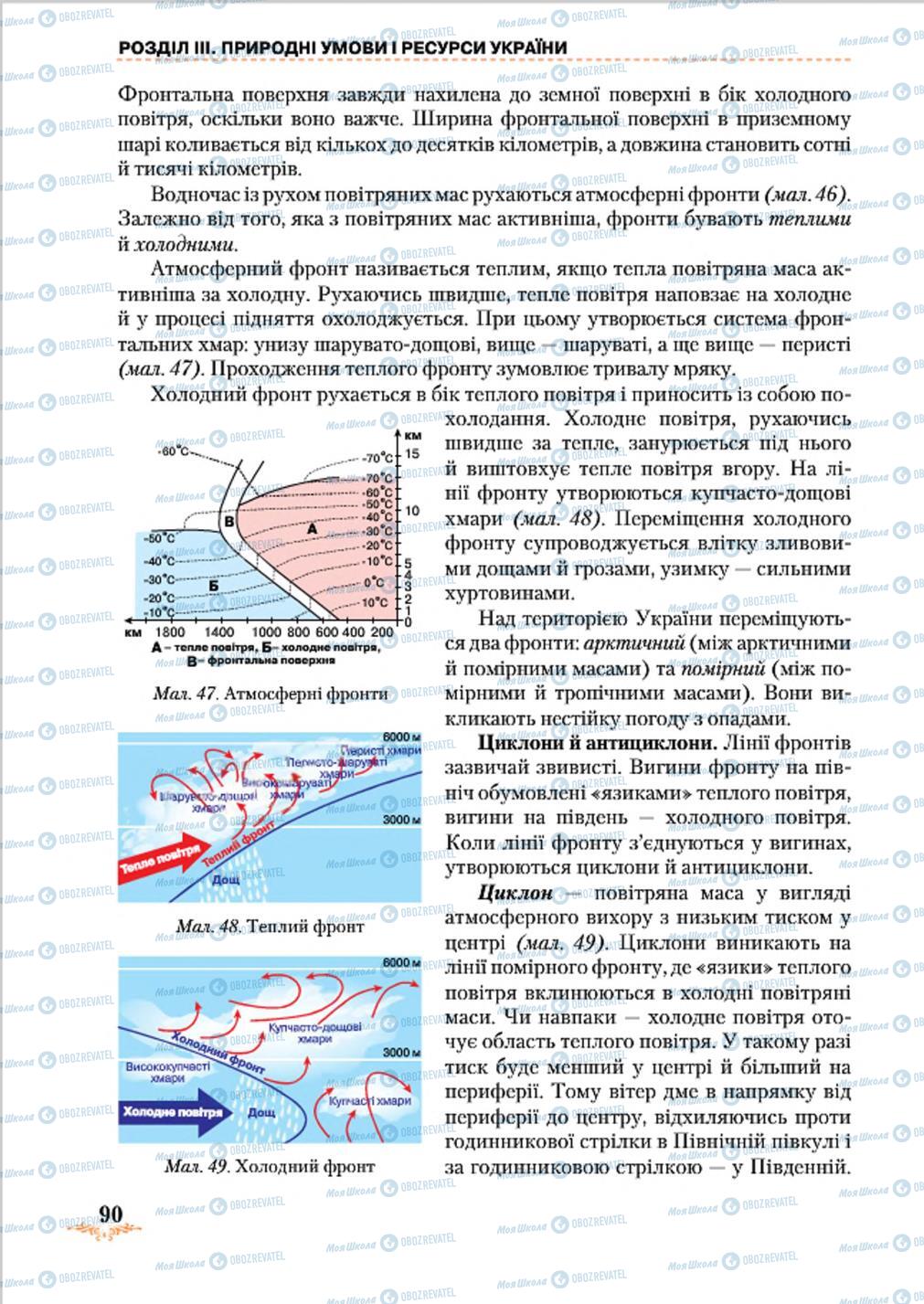 Підручники Географія 8 клас сторінка 90