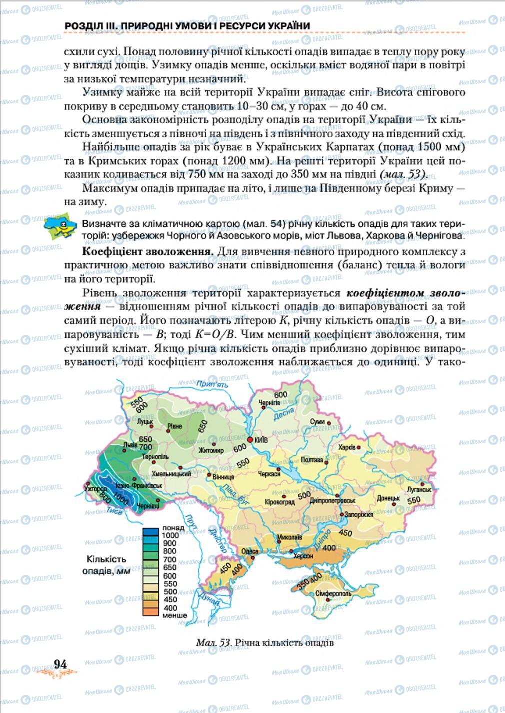 Підручники Географія 8 клас сторінка 94