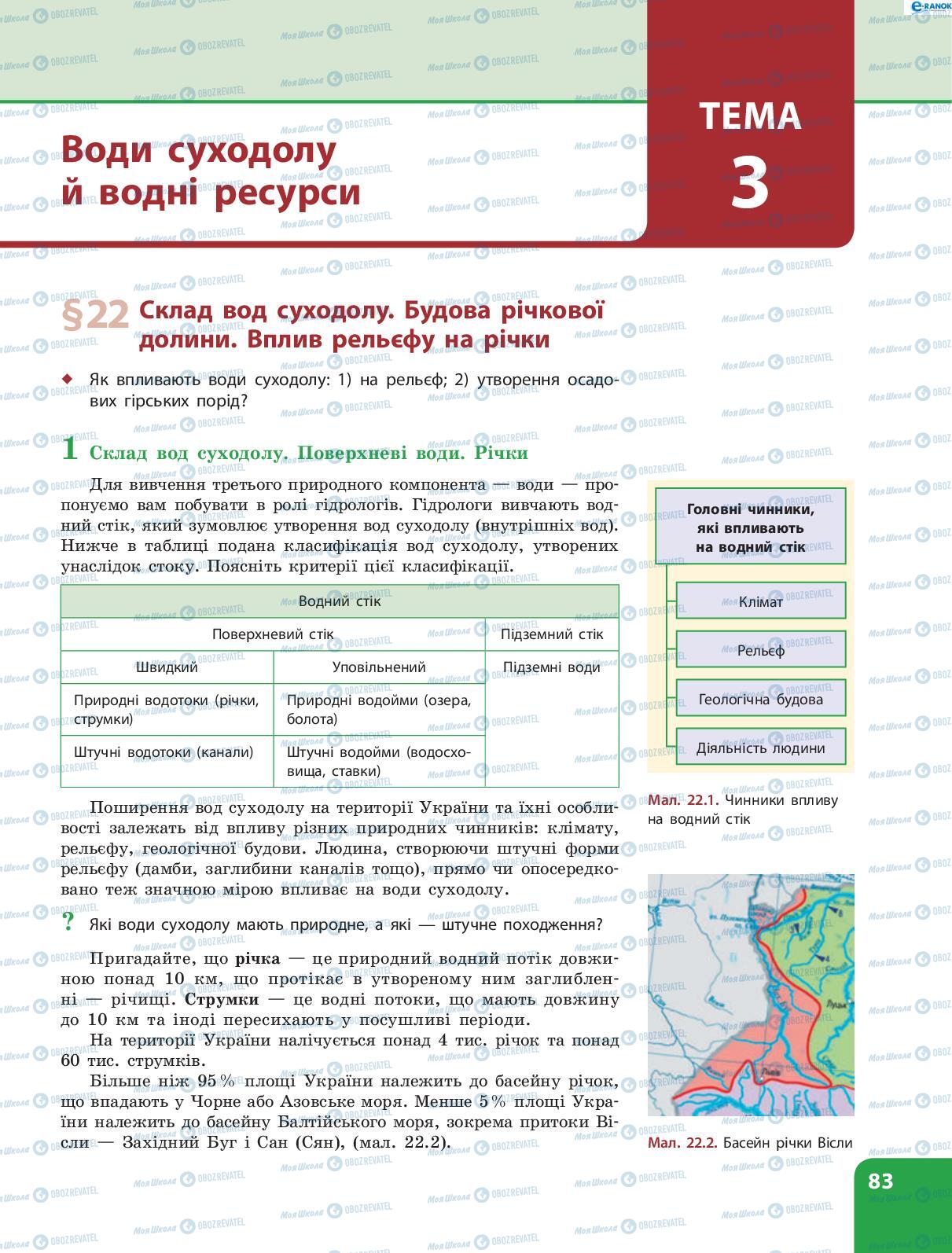 Підручники Географія 8 клас сторінка  83