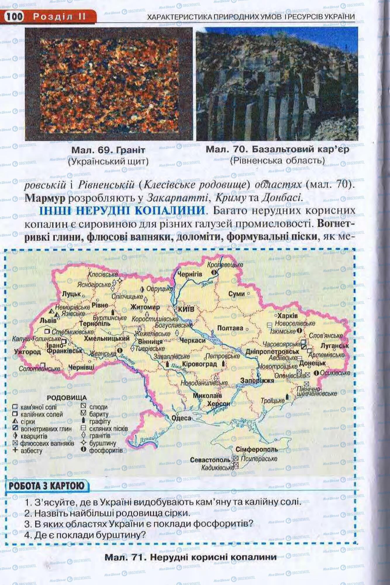 Підручники Географія 8 клас сторінка 100
