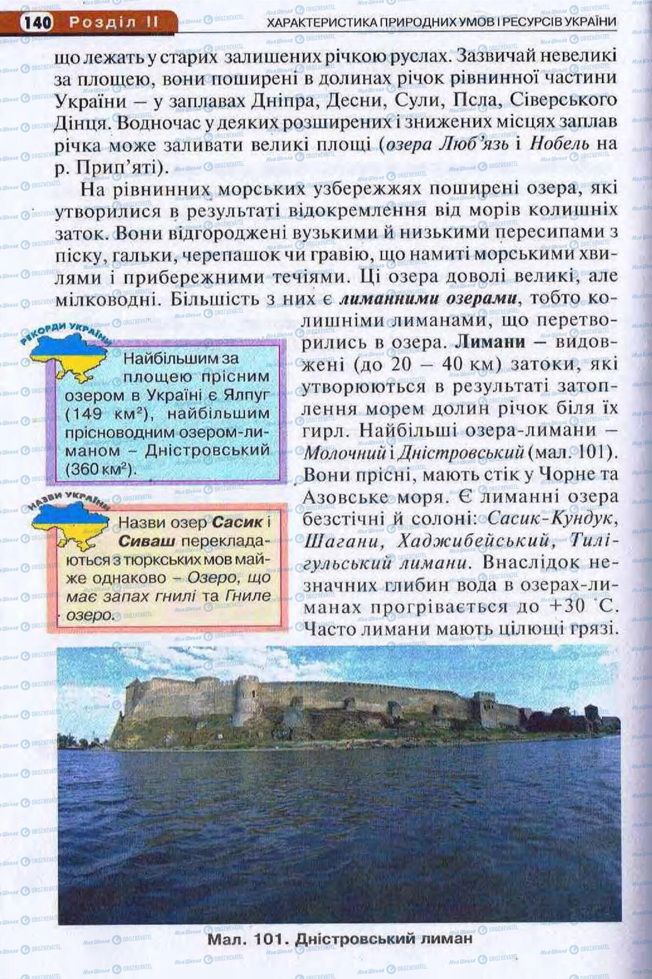Підручники Географія 8 клас сторінка 140
