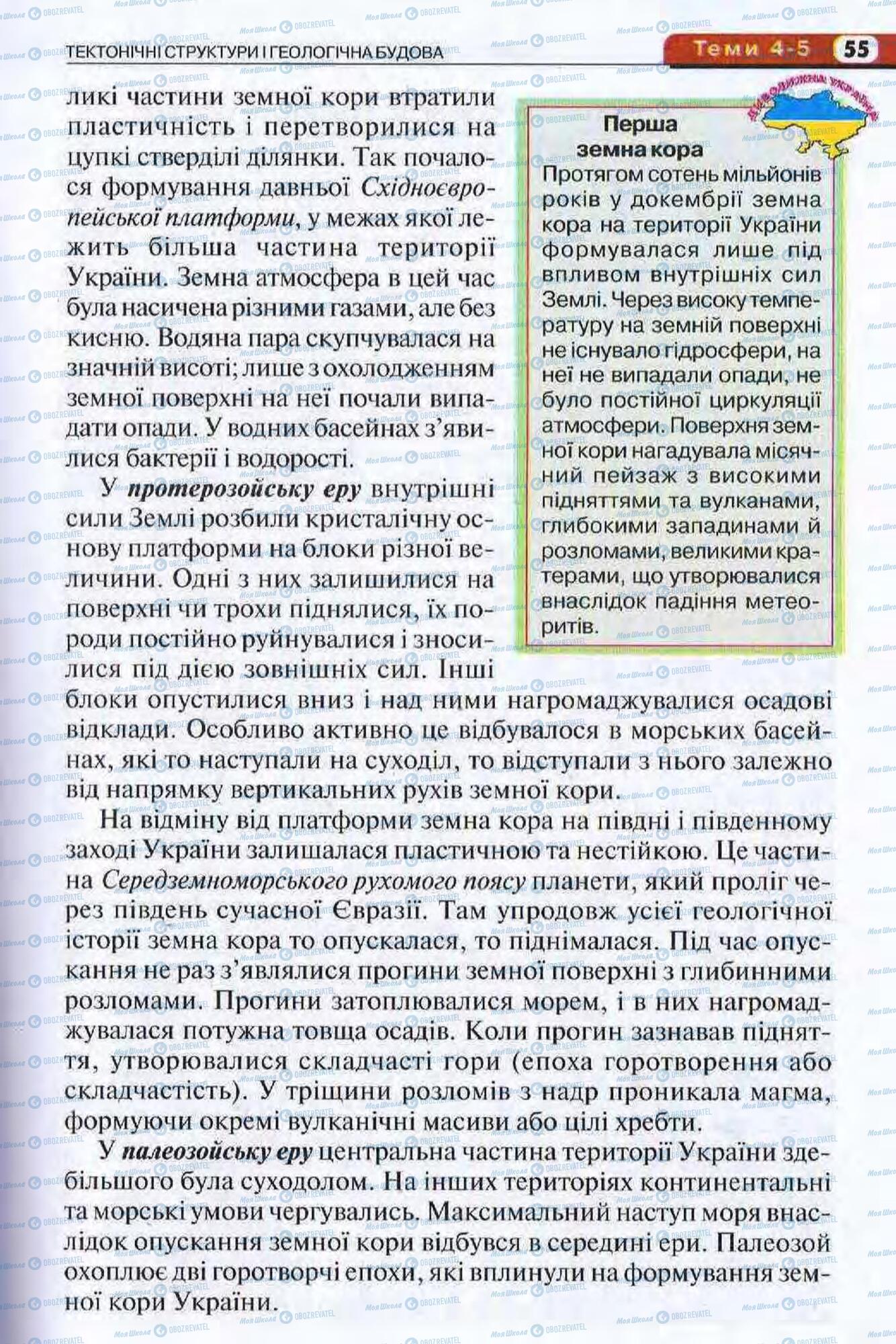 Підручники Географія 8 клас сторінка 55