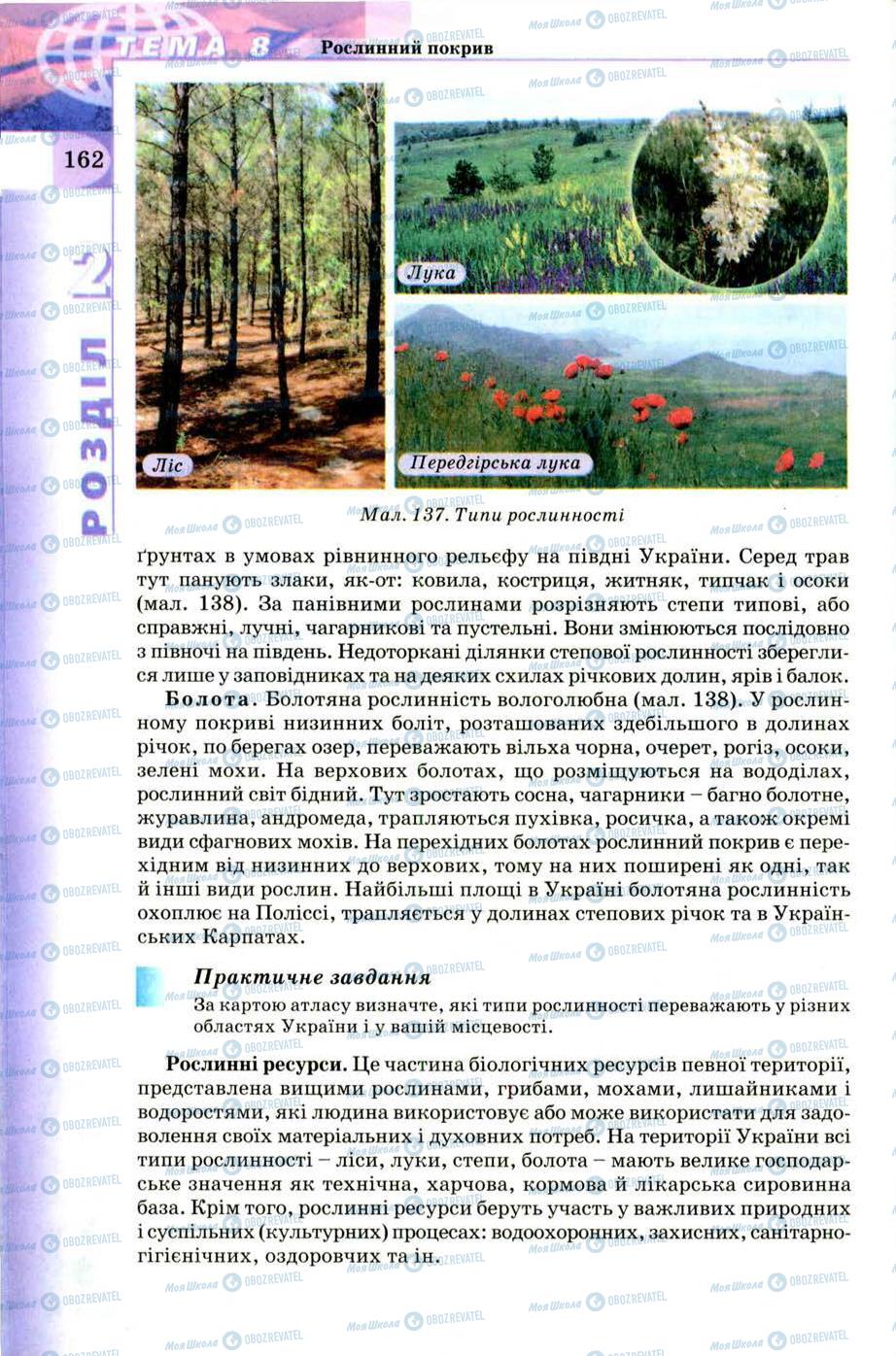 Підручники Географія 8 клас сторінка 162