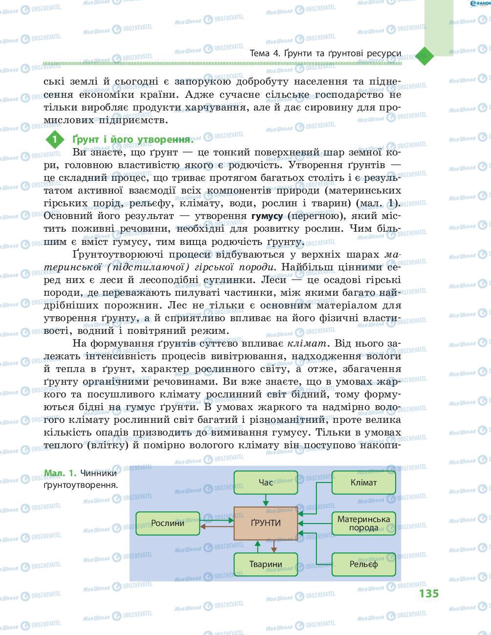 Підручники Географія 8 клас сторінка 135