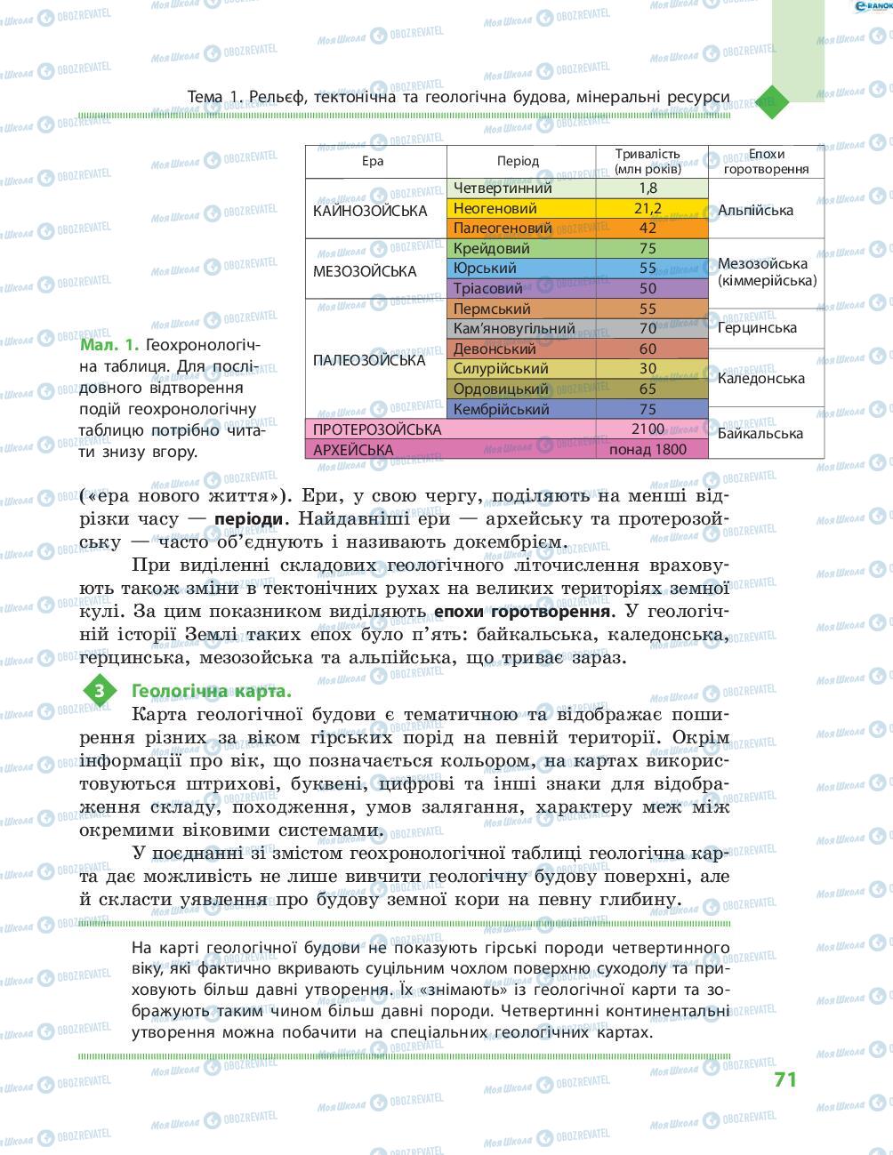 Підручники Географія 8 клас сторінка 71