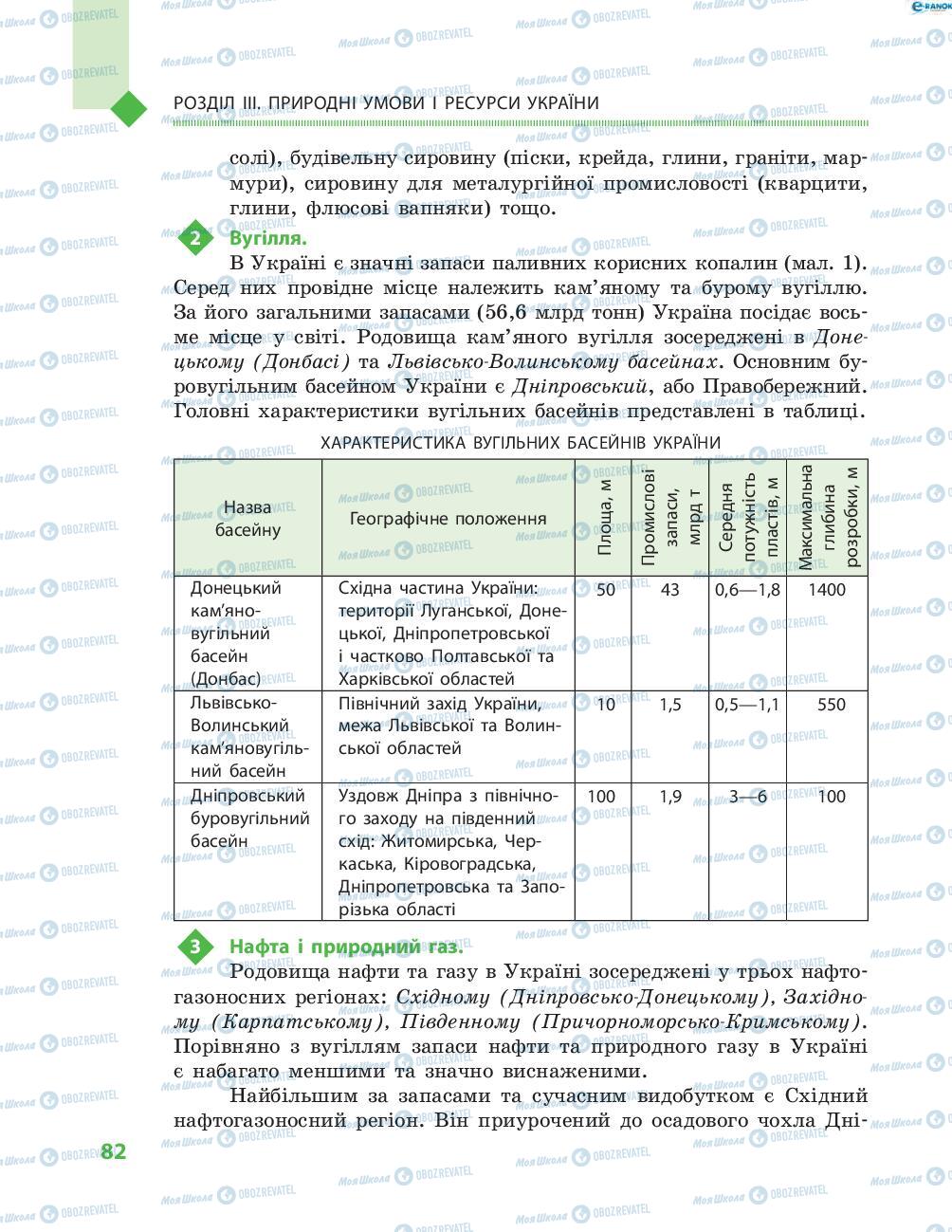 Підручники Географія 8 клас сторінка 82