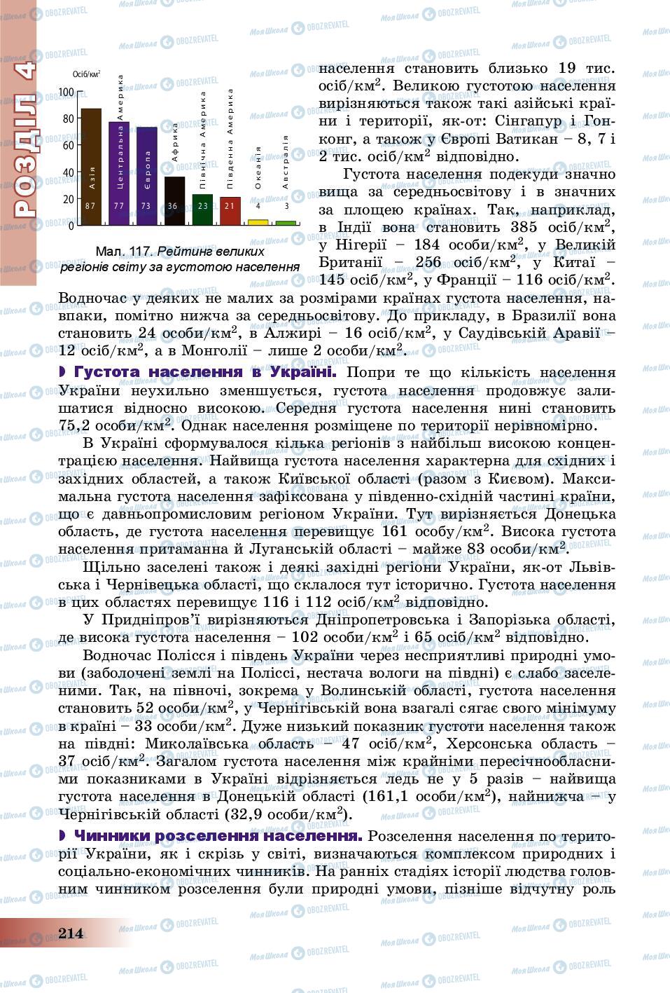 Підручники Географія 8 клас сторінка 214