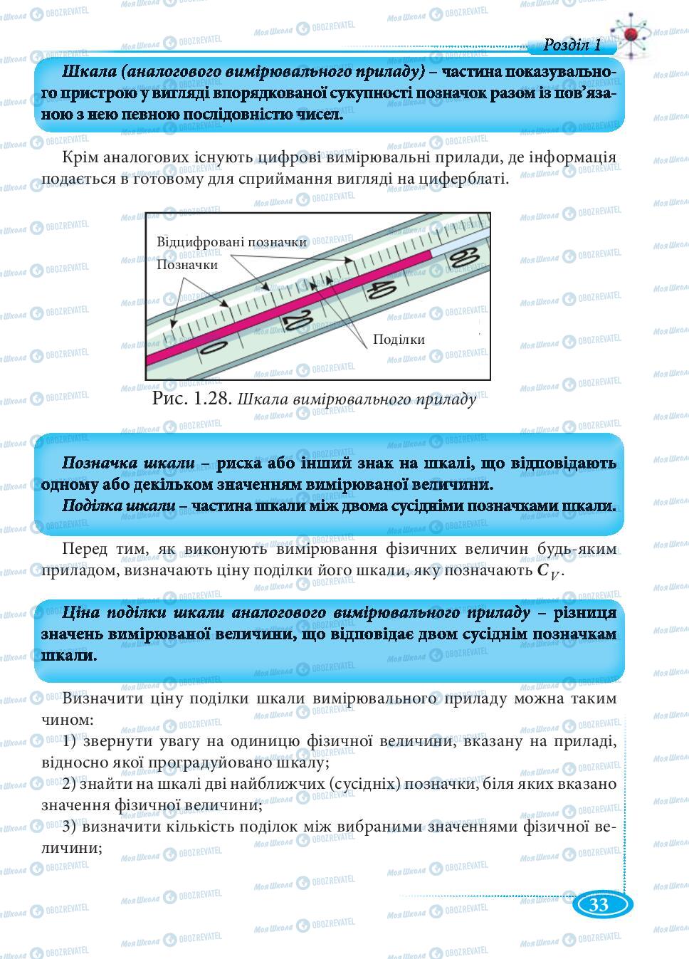 Підручники Фізика 7 клас сторінка 33