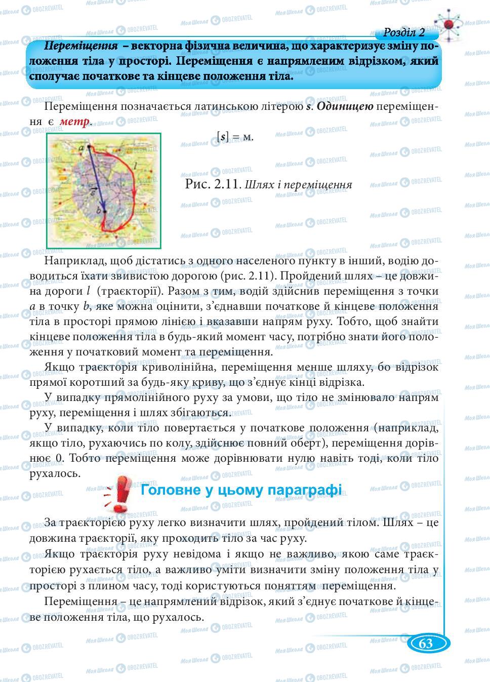 Підручники Фізика 7 клас сторінка 63