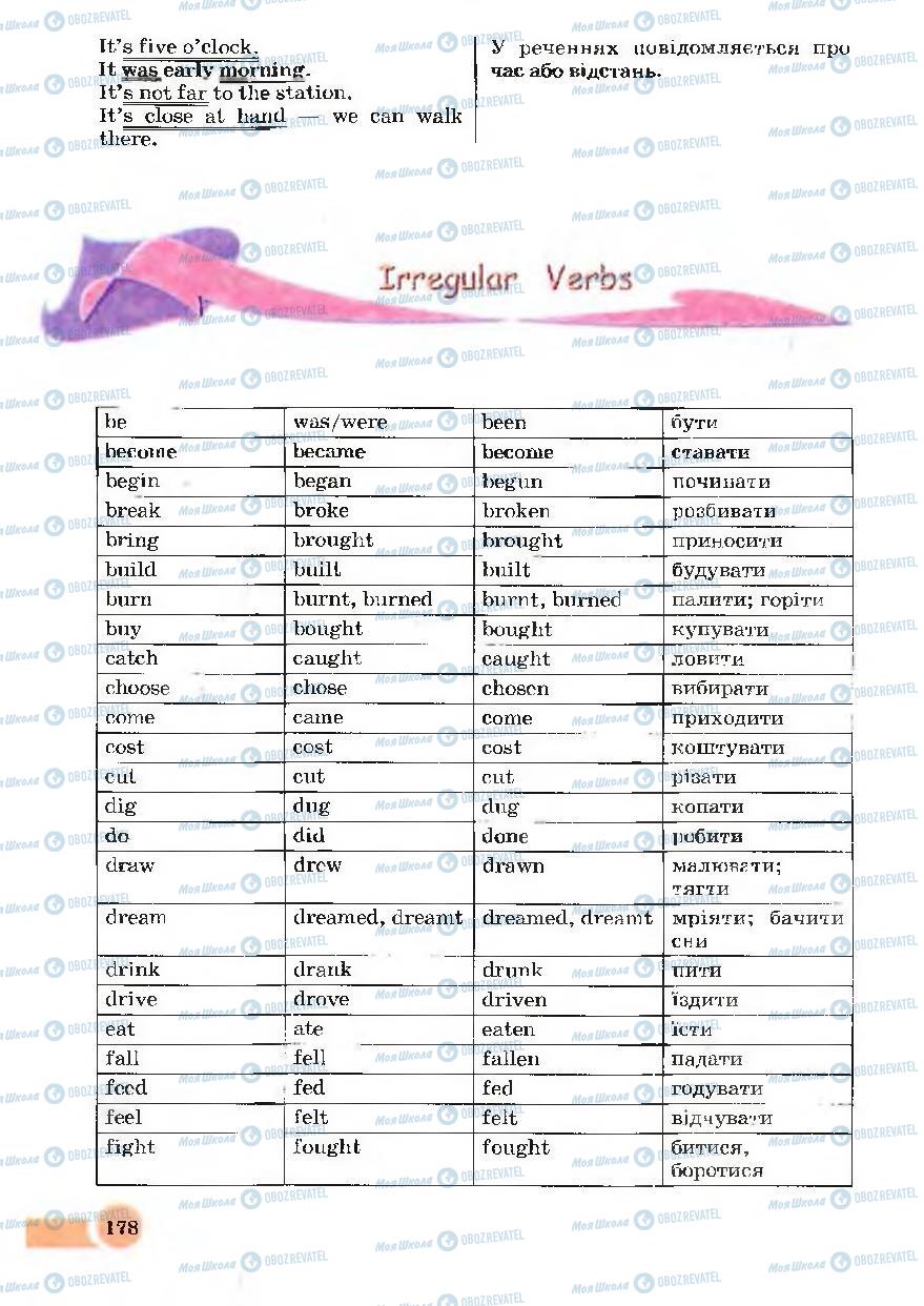 Підручники Англійська мова 7 клас сторінка 178