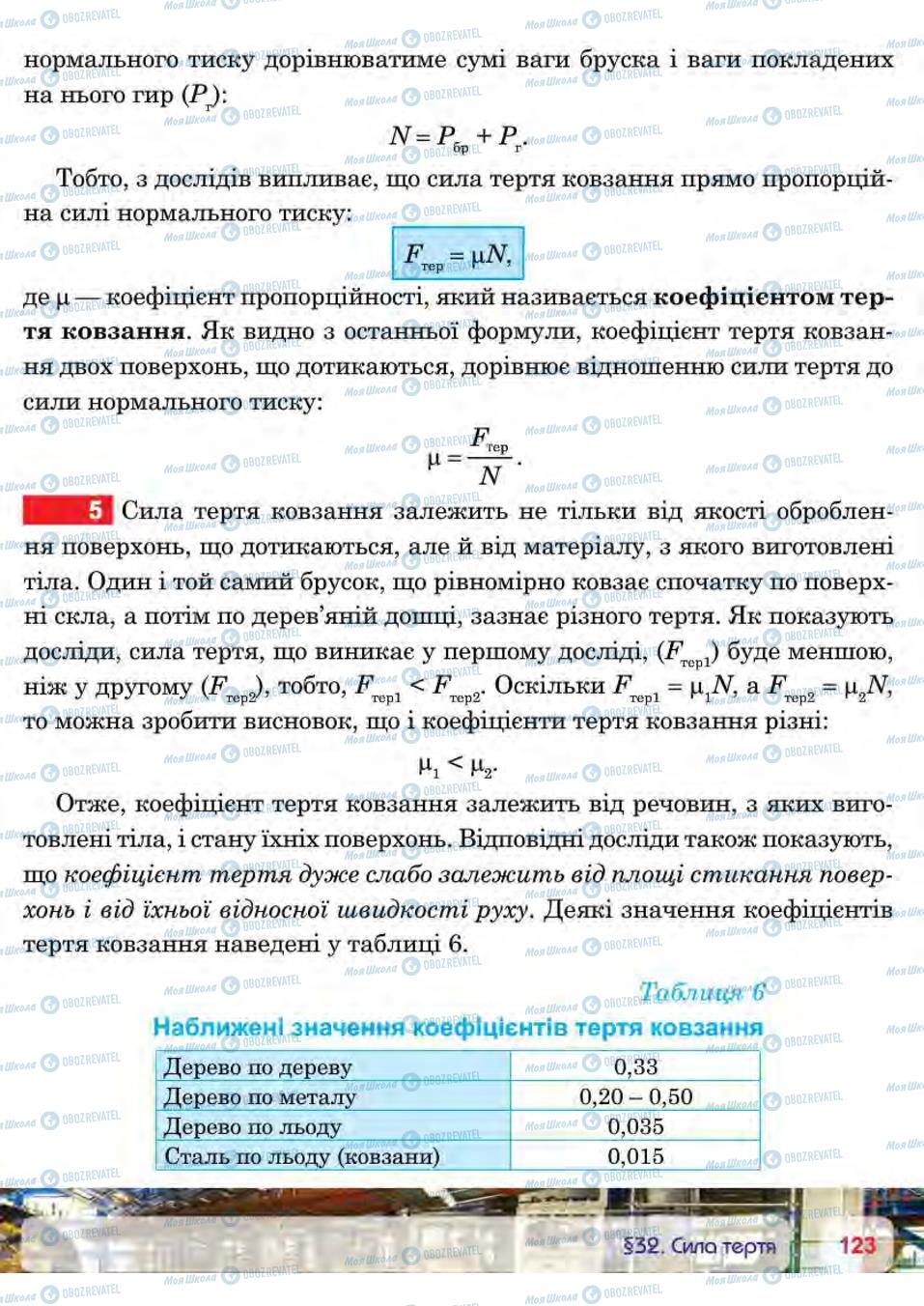 Підручники Фізика 7 клас сторінка 123