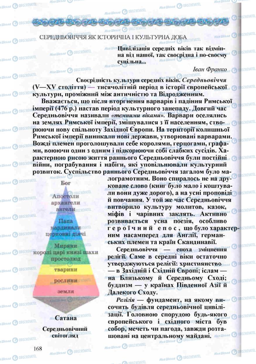 Підручники Зарубіжна література 8 клас сторінка  168