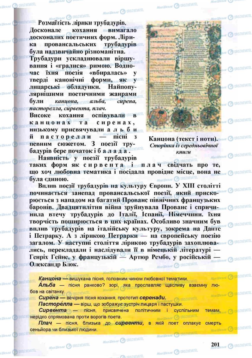Учебники Зарубежная литература 8 класс страница 201