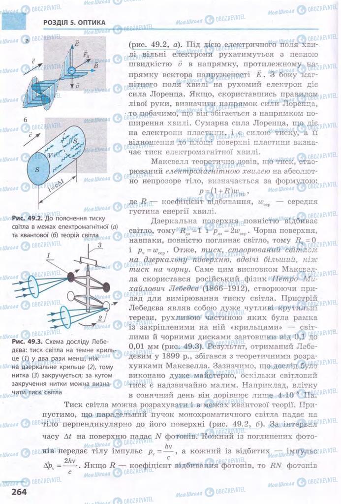 Підручники Фізика 11 клас сторінка 264