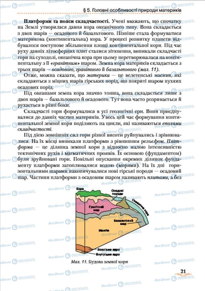 Підручники Географія 7 клас сторінка 21