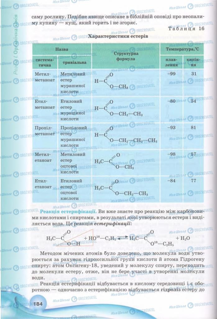 Підручники Хімія 11 клас сторінка 184
