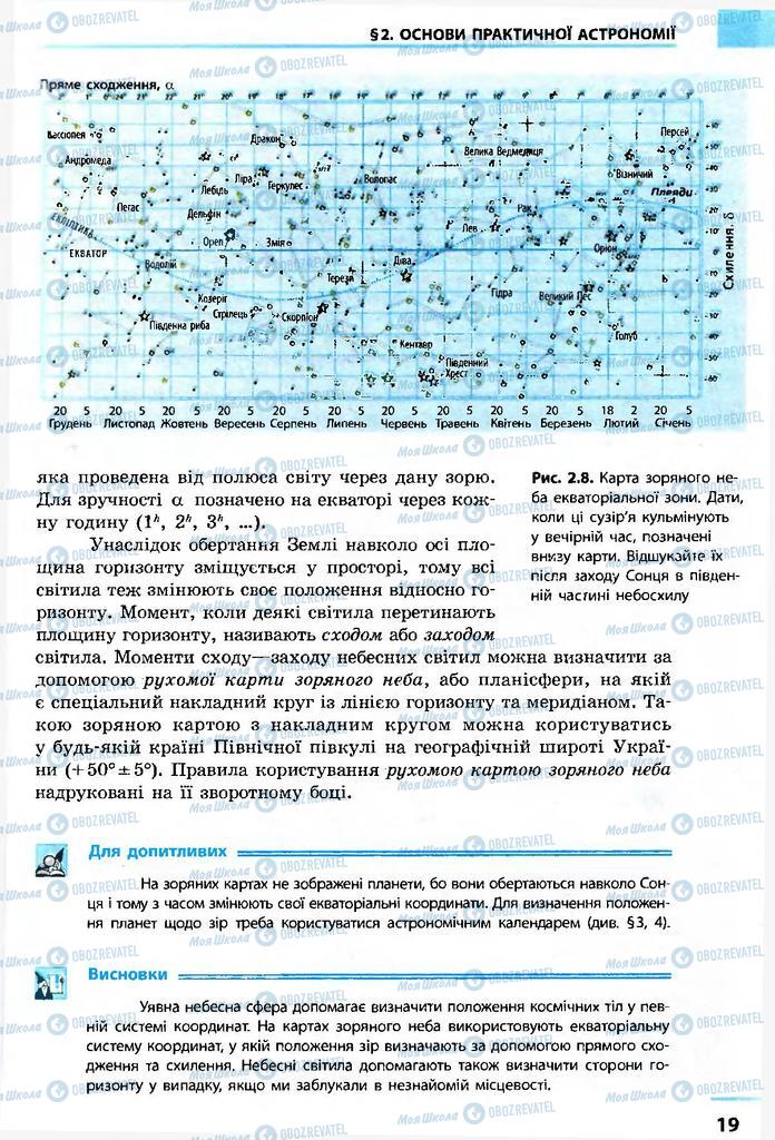 Підручники Астрономія 11 клас сторінка 19