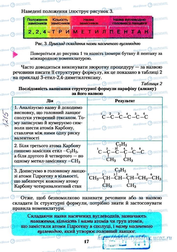 Підручники Хімія 11 клас сторінка  17