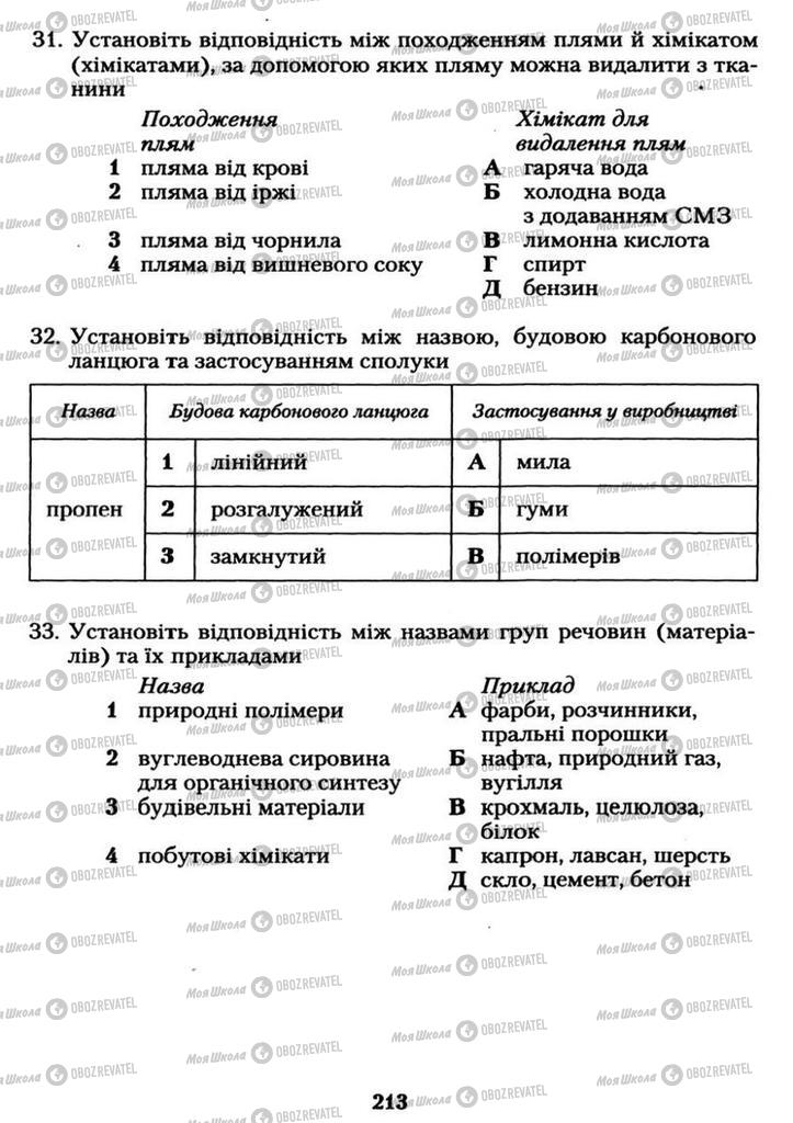 Підручники Хімія 11 клас сторінка 213