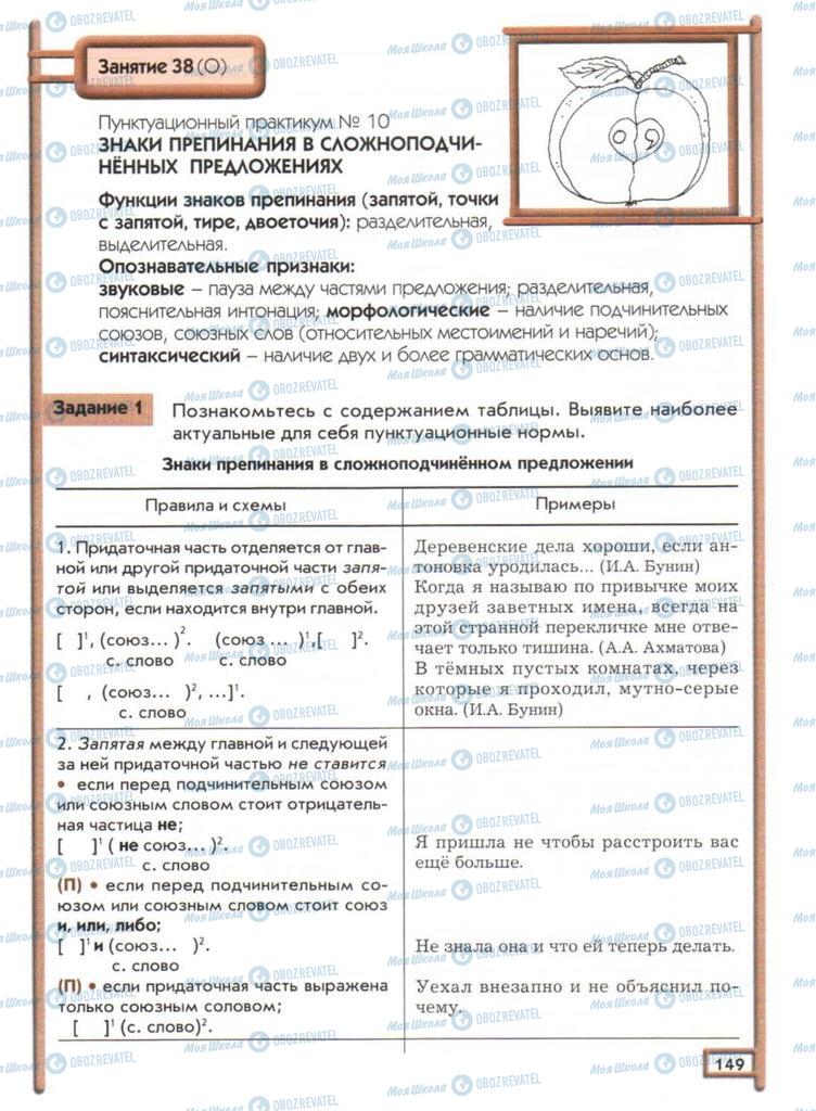 Підручники Російська мова 11 клас сторінка 149