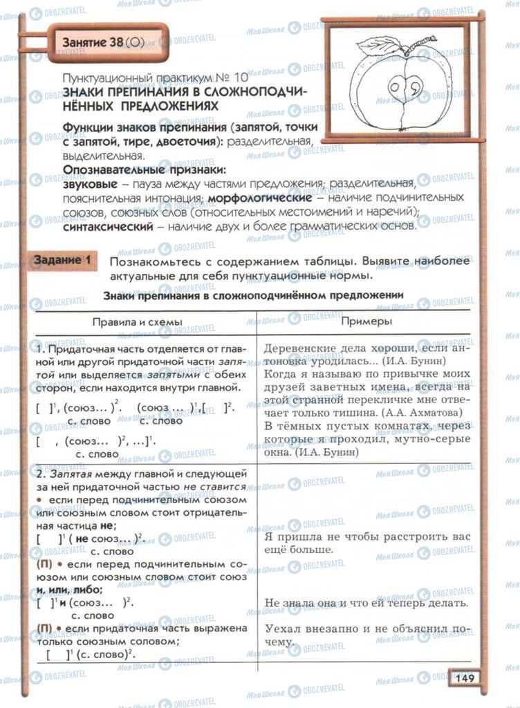 Підручники Російська мова 11 клас сторінка  149