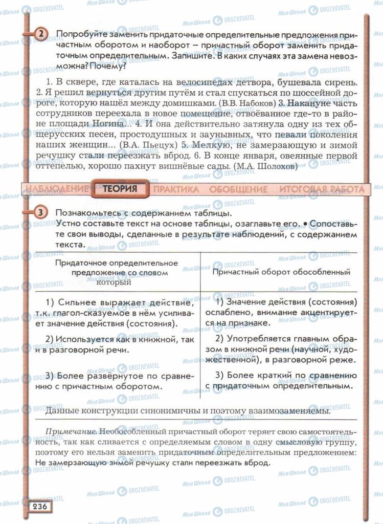 Учебники Русский язык 11 класс страница  236
