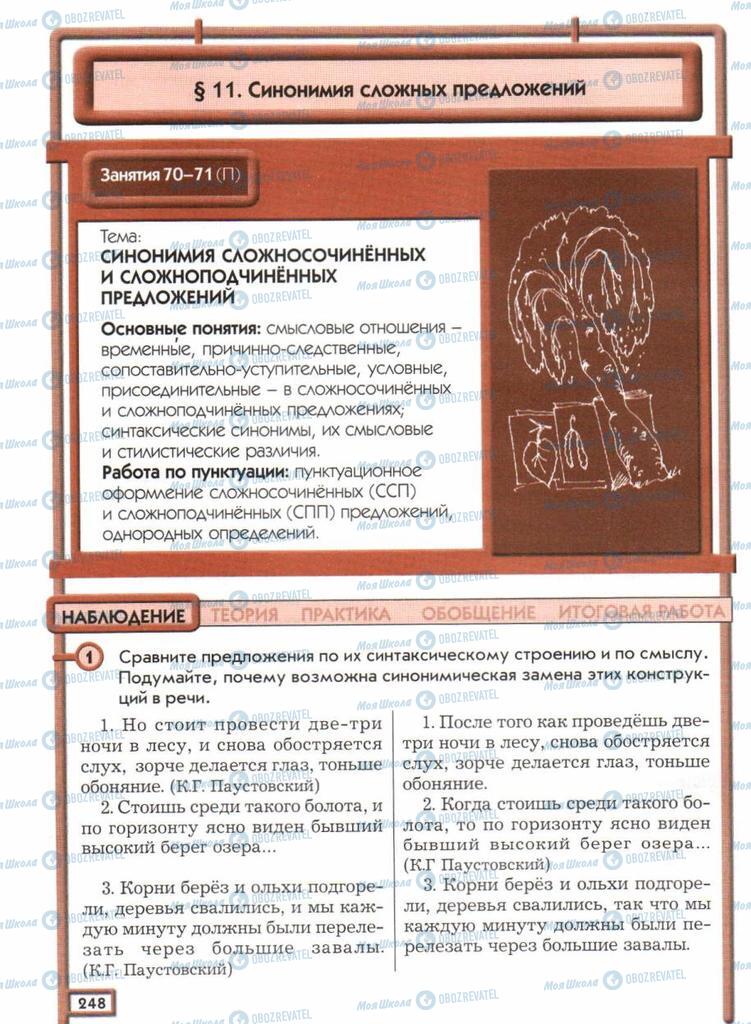 Підручники Російська мова 11 клас сторінка  248