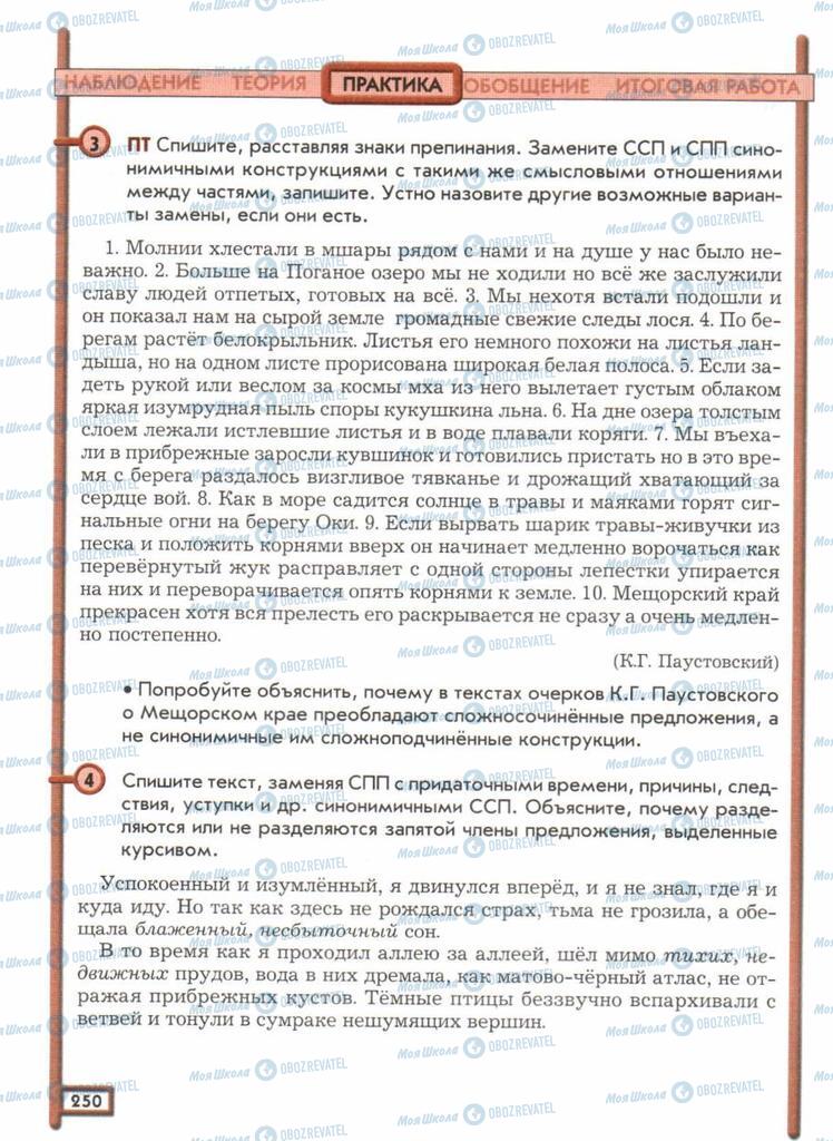 Учебники Русский язык 11 класс страница  250
