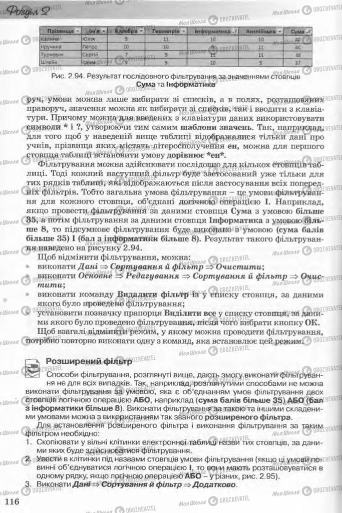 Учебники Информатика 11 класс страница 116