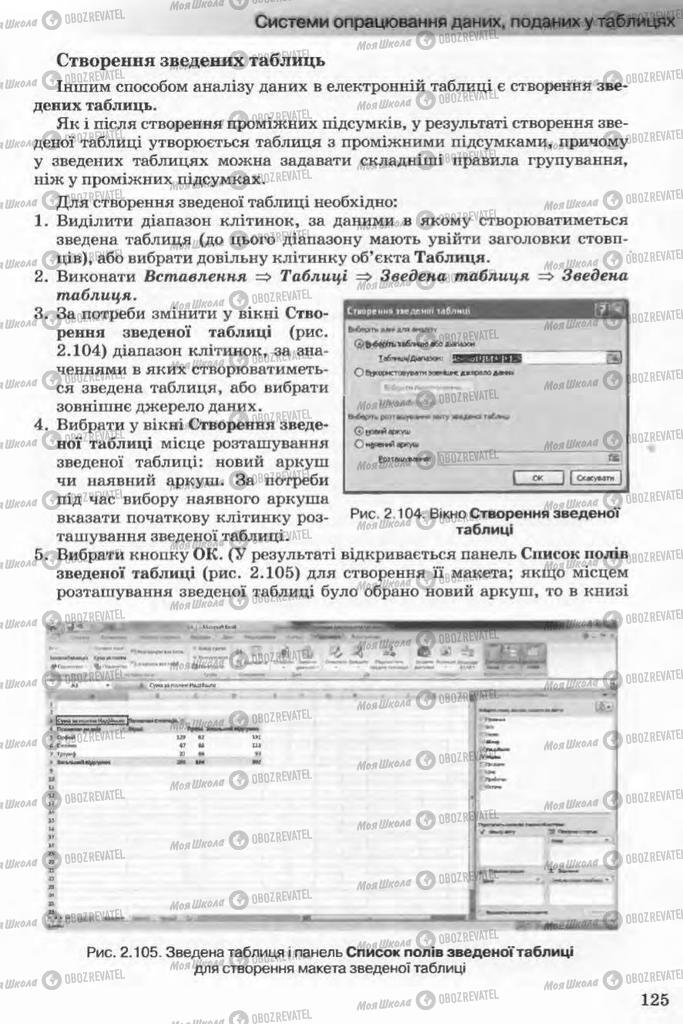 Підручники Інформатика 11 клас сторінка 125