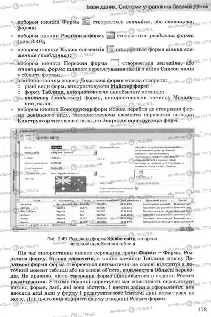 Підручники Інформатика 11 клас сторінка 173