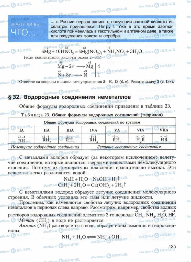 Підручники Хімія 11 клас сторінка 135