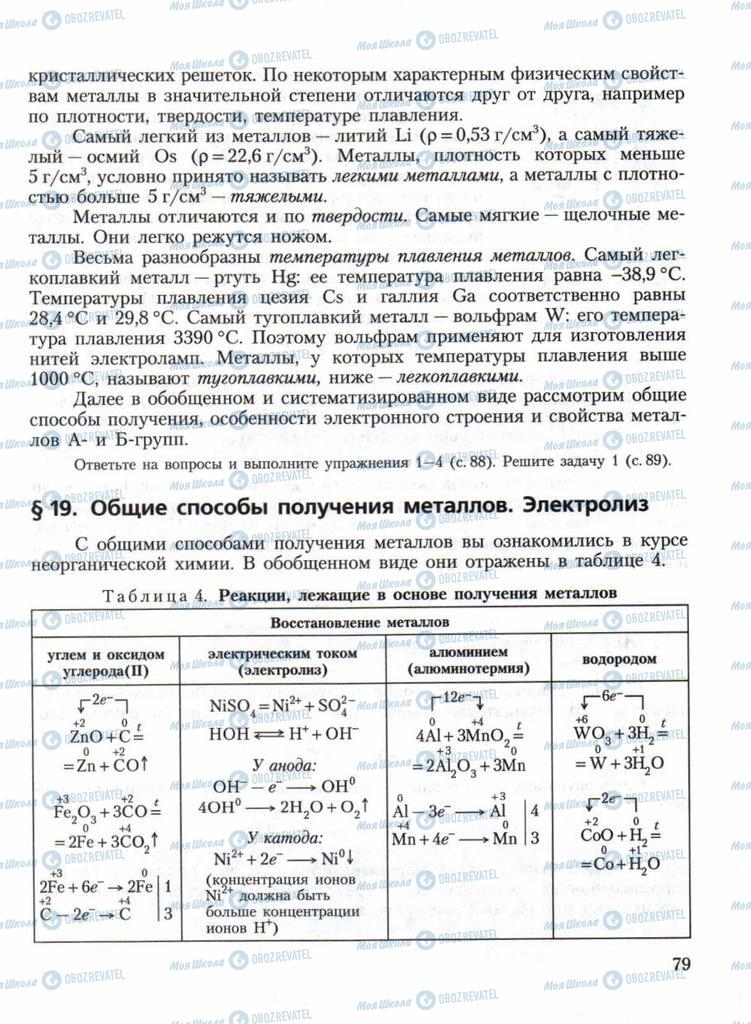 Підручники Хімія 11 клас сторінка  79