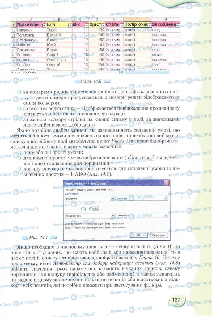 Підручники Інформатика 11 клас сторінка 127