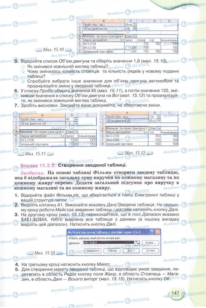 Підручники Інформатика 11 клас сторінка 147