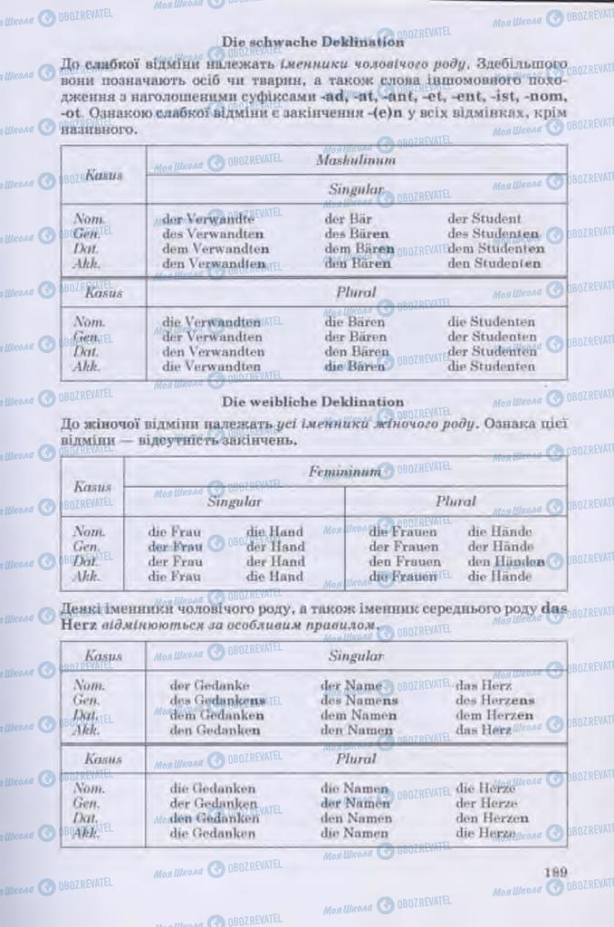 Підручники Німецька мова 11 клас сторінка 189