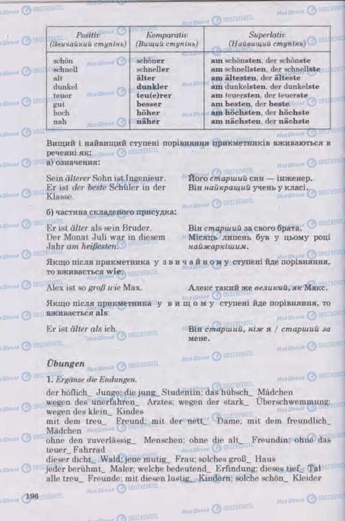 Підручники Німецька мова 11 клас сторінка 196