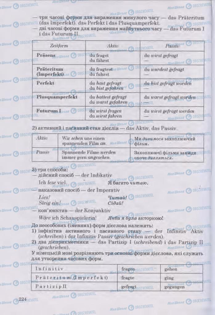 Підручники Німецька мова 11 клас сторінка 224