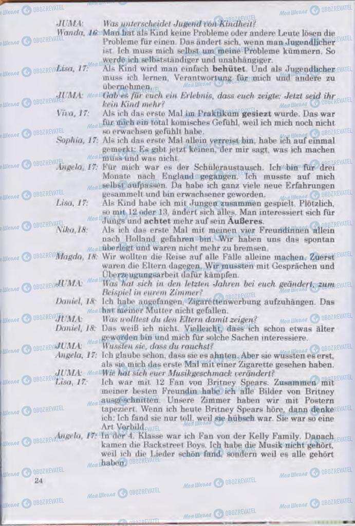 Підручники Німецька мова 11 клас сторінка 24