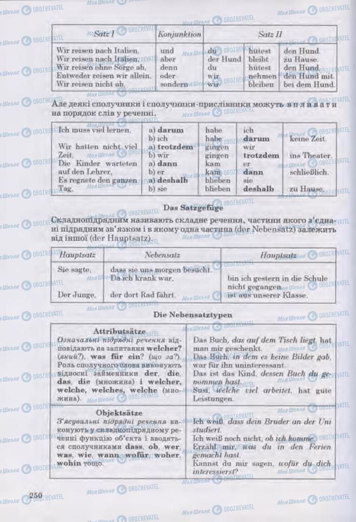 Підручники Німецька мова 11 клас сторінка 250