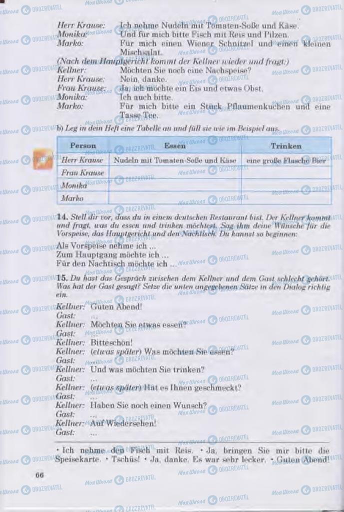 Підручники Німецька мова 11 клас сторінка 66