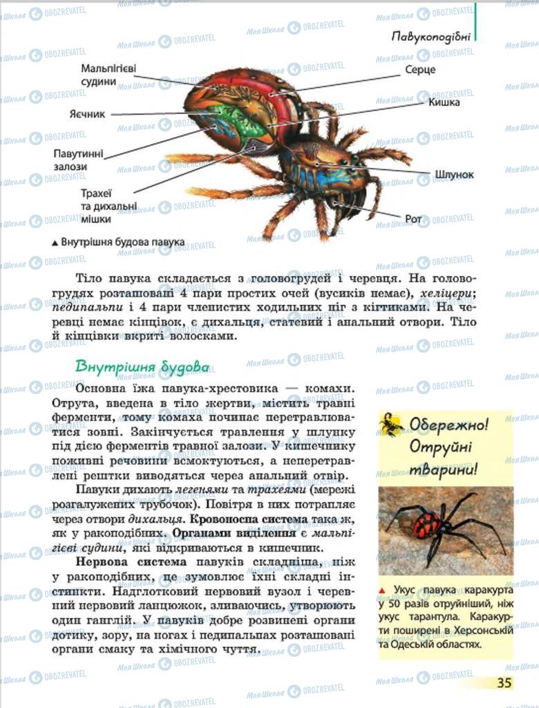 Підручники Біологія 7 клас сторінка 35