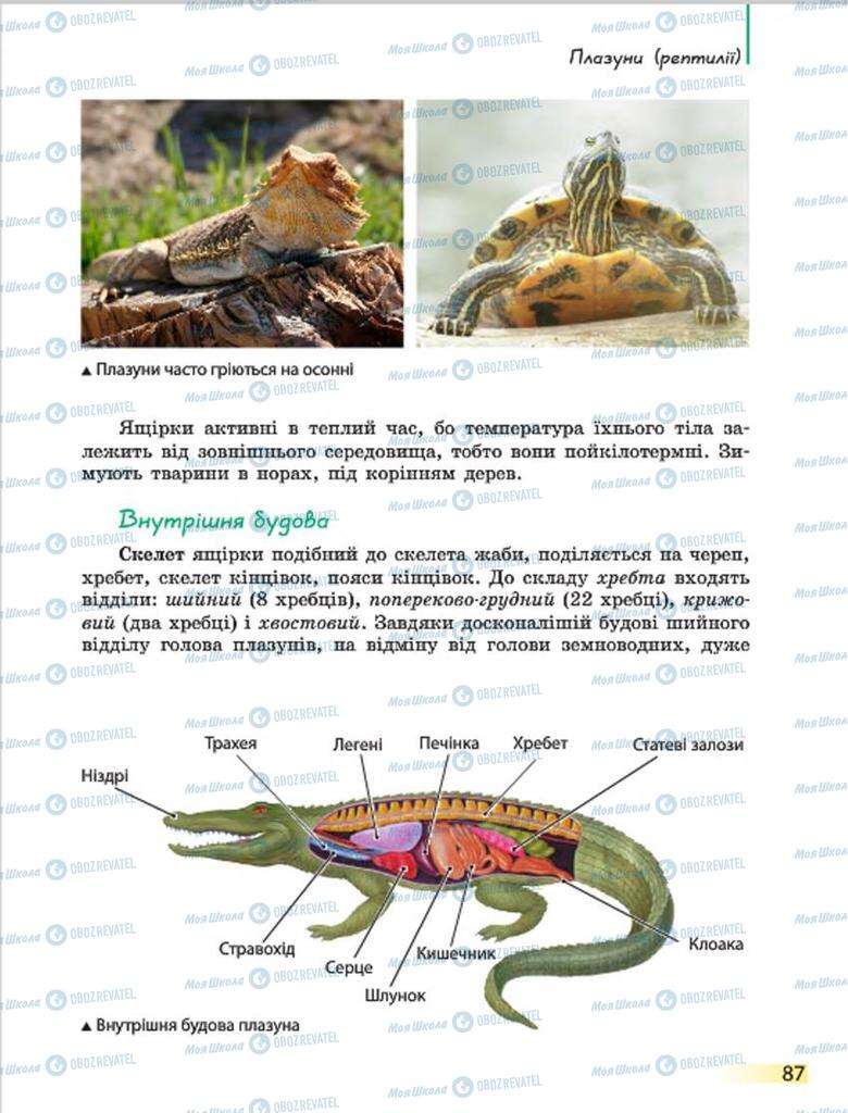 Учебники Биология 7 класс страница 87