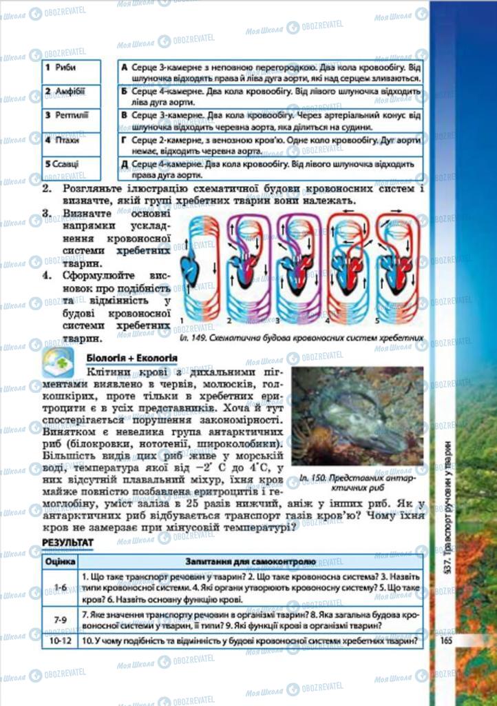 Учебники Биология 7 класс страница 165