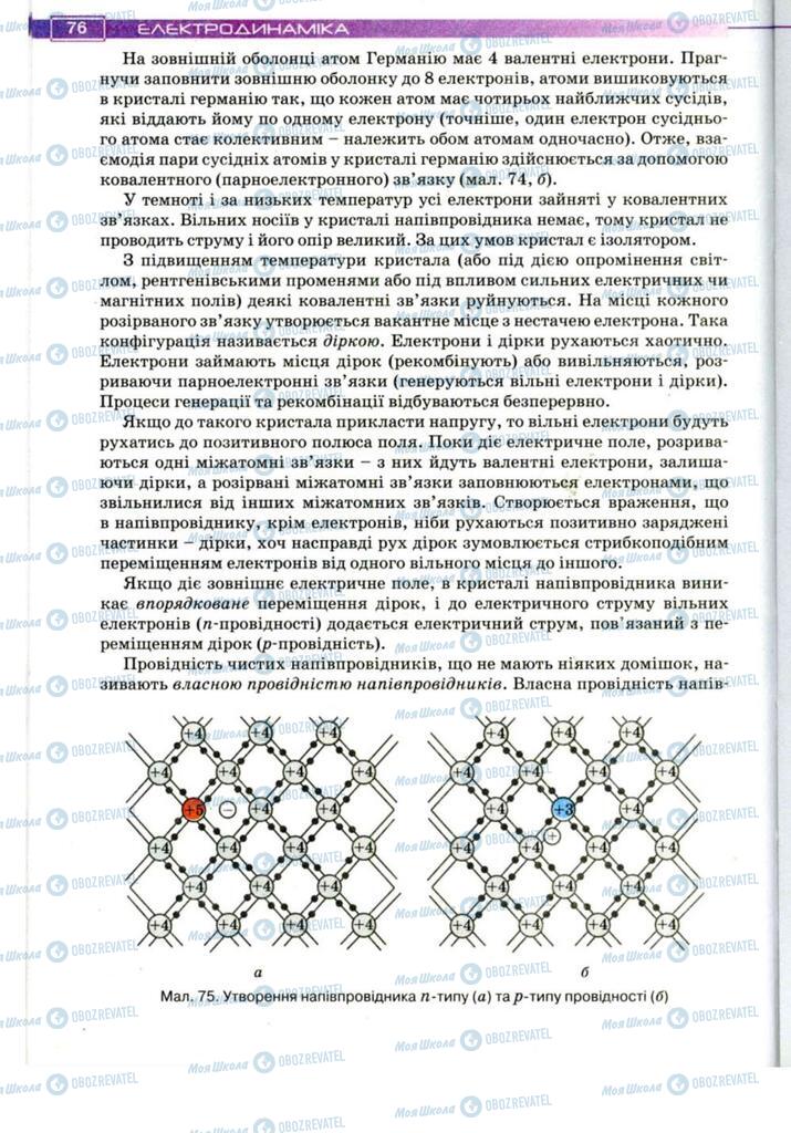 Підручники Фізика 11 клас сторінка 76