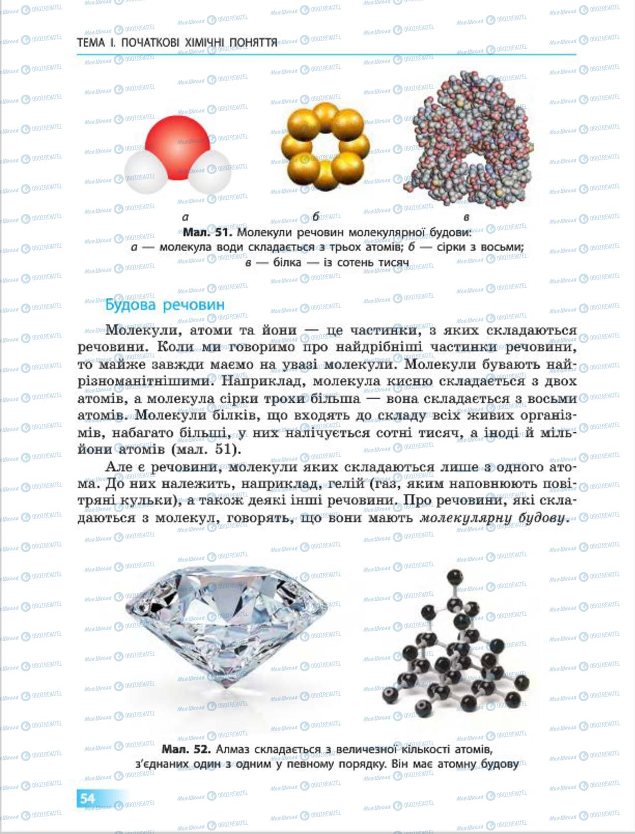 Підручники Хімія 7 клас сторінка 54